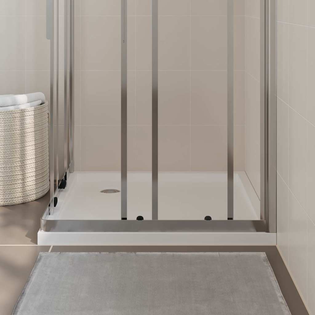 Βάση Ντουζιέρας Τετράγωνη Λευκή 80 x 80 εκ. από ABS - PAKOBAZAAR