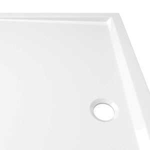 Βάση Ντουζιέρας Ορθογώνια Λευκή 80 x 120 εκ. από ABS - PAKOBAZAAR