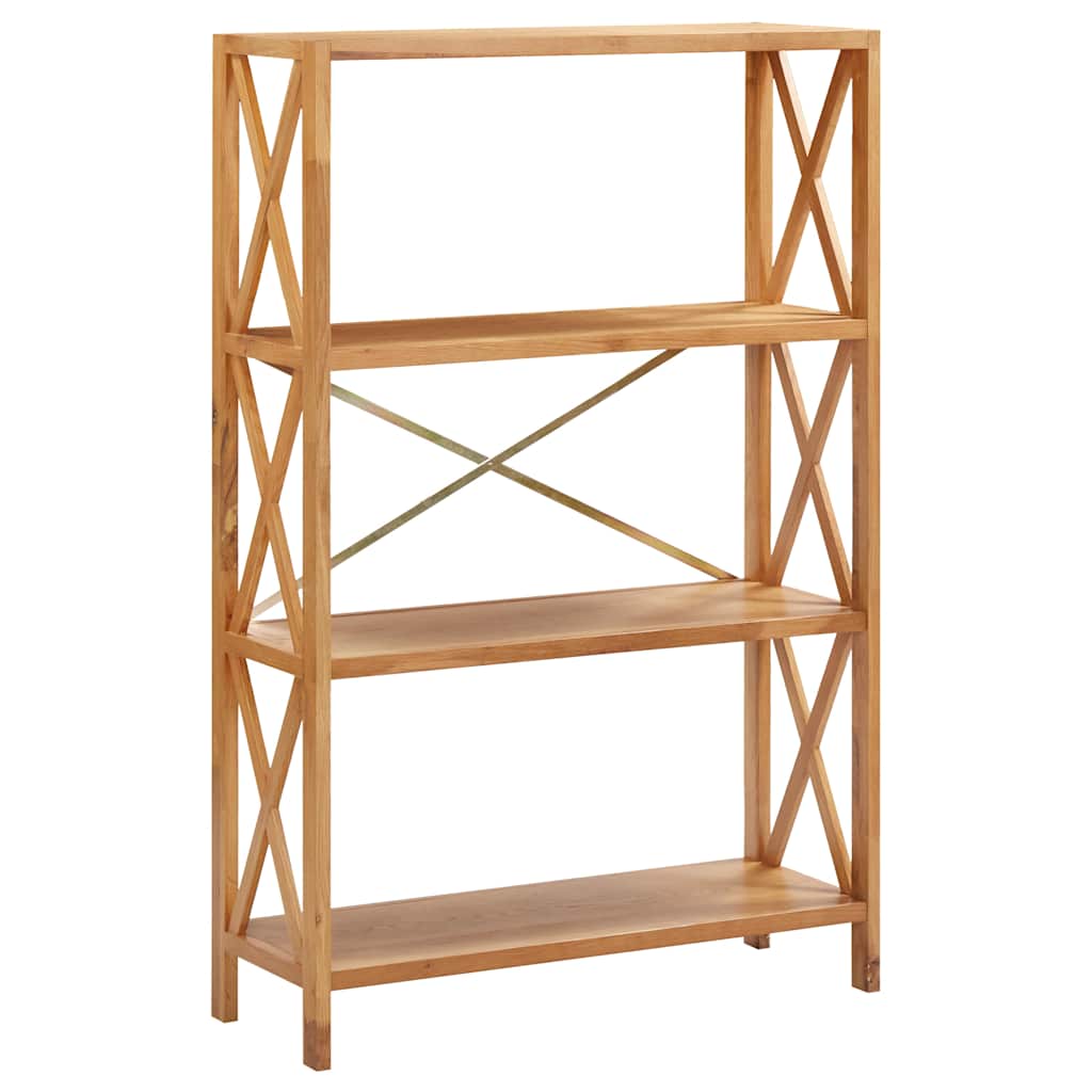 Ραφιέρα 4 Επιπέδων 80 x 30 x 125 εκ. Μασίφ Ξύλο Δρυός