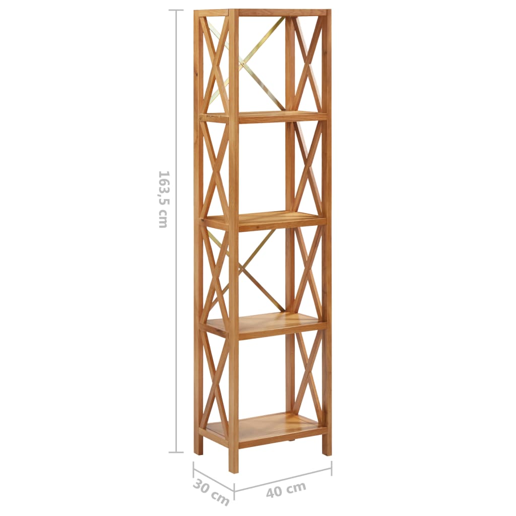 Ραφιέρα 5 Επιπέδων 40 x 30 x 163,5 εκ. Μασίφ Ξύλο Δρυός