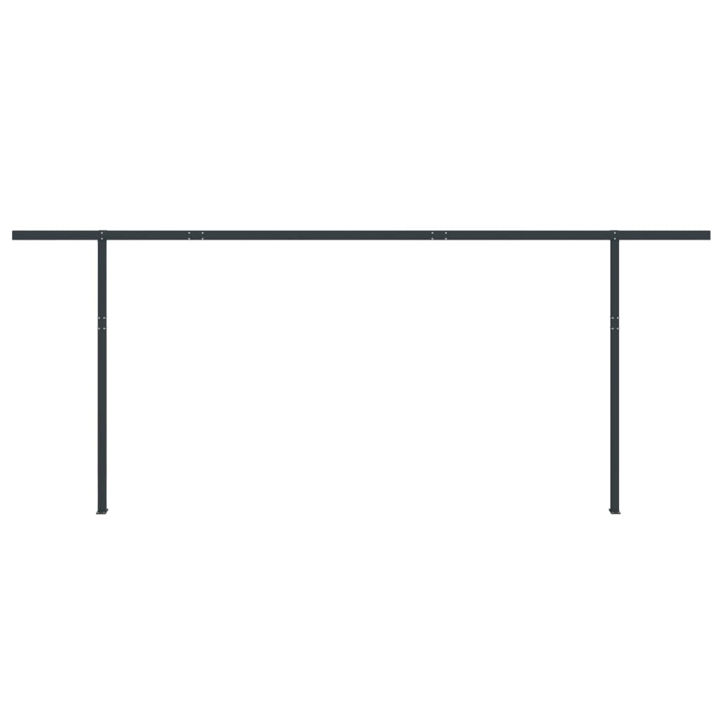 Στύλοι Τέντας Σετ Ανθρακί 600 x 245 εκ. από Σίδερο