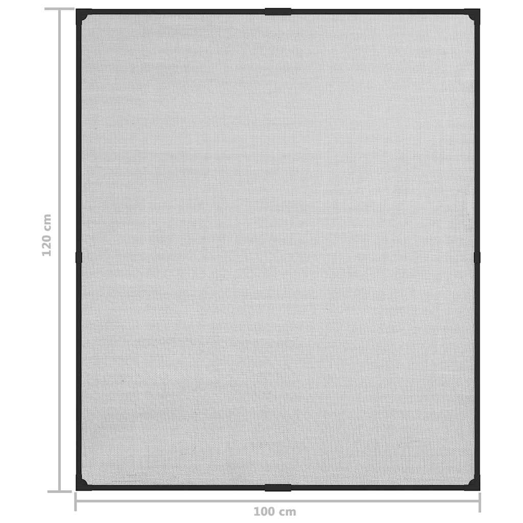 Σήτα Παραθύρου Μαγνητική Ανθρακί 100 x 120 εκ. από Fibreglass