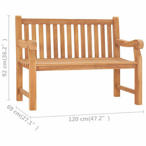 Παγκάκι κήπου Καφέ 120 x 69 x 92 εκ. Μασίφ ξύλο teak - Pakobazaar