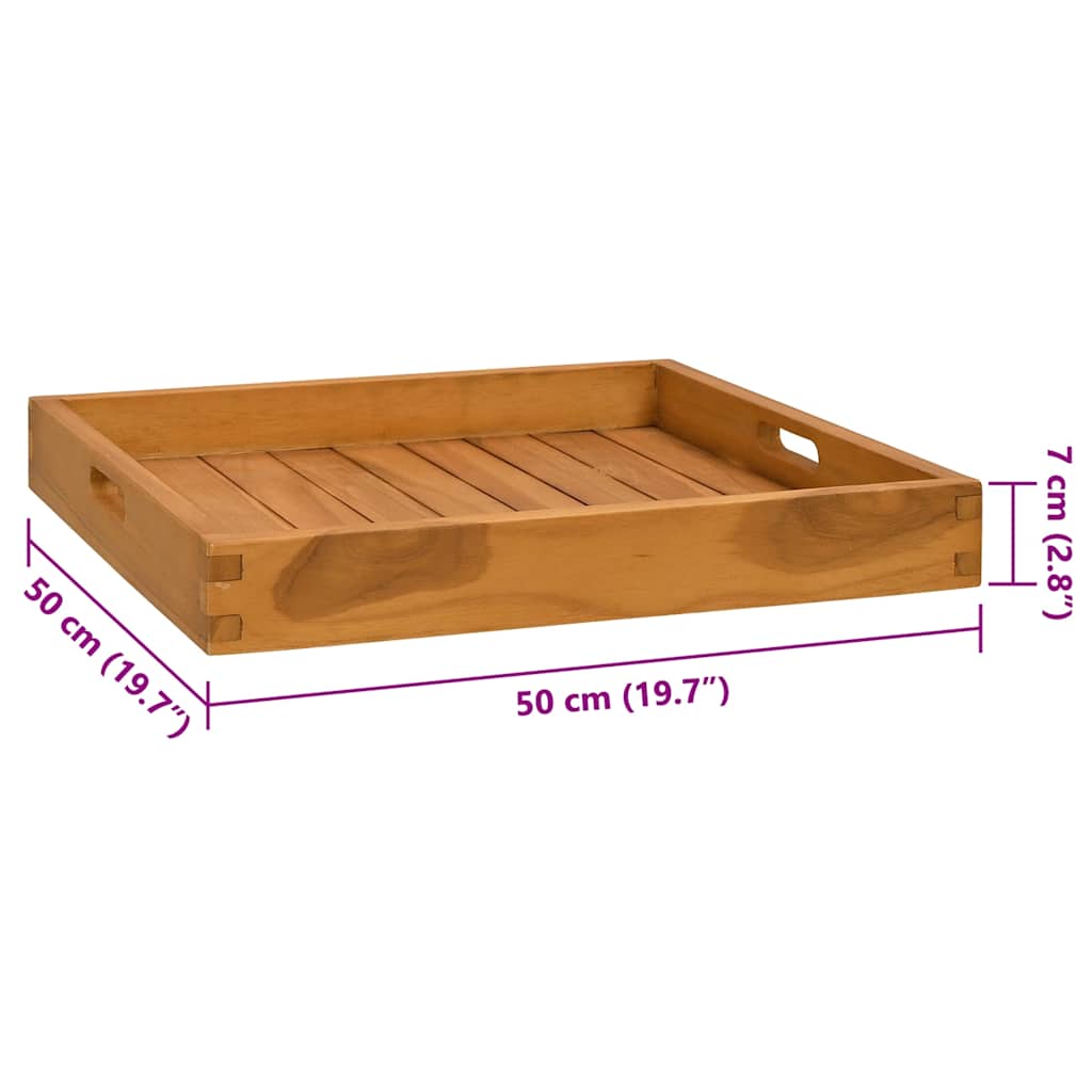 Δίσκος Σερβιρίσματος 50 x 50 εκ. από Μασίφ Ξύλο Teak