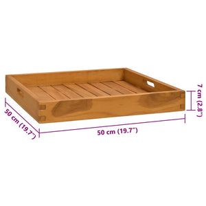 Δίσκος Σερβιρίσματος 50 x 50 εκ. από Μασίφ Ξύλο Teak