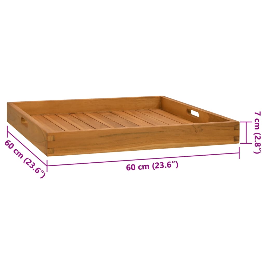 Δίσκος Σερβιρίσματος 60 x 60 εκ. από Μασίφ Ξύλο Teak