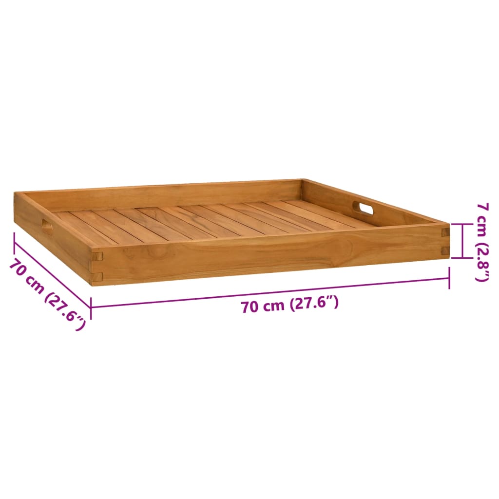 Δίσκος Σερβιρίσματος 70 x 70 εκ. από Μασίφ Ξύλο Teak