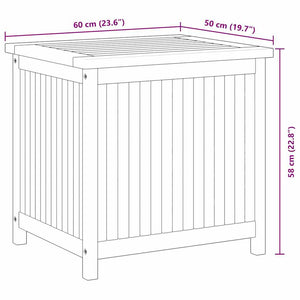 Μπαούλο Αποθήκευσης Κήπου 120 x 50 x 58 εκ. από Μασίφ Ξύλο Teak