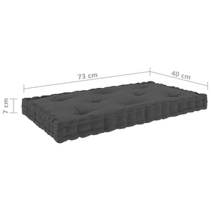 Μαξιλάρα Δαπέδου / Παλέτας Ανθρακί 73 x 40 x 7 εκ. Βαμβακερή