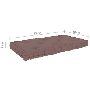 Μαξιλάρα Δαπέδου / Παλέτας Taupe 73 x 40 x 7 εκ. Βαμβακερή