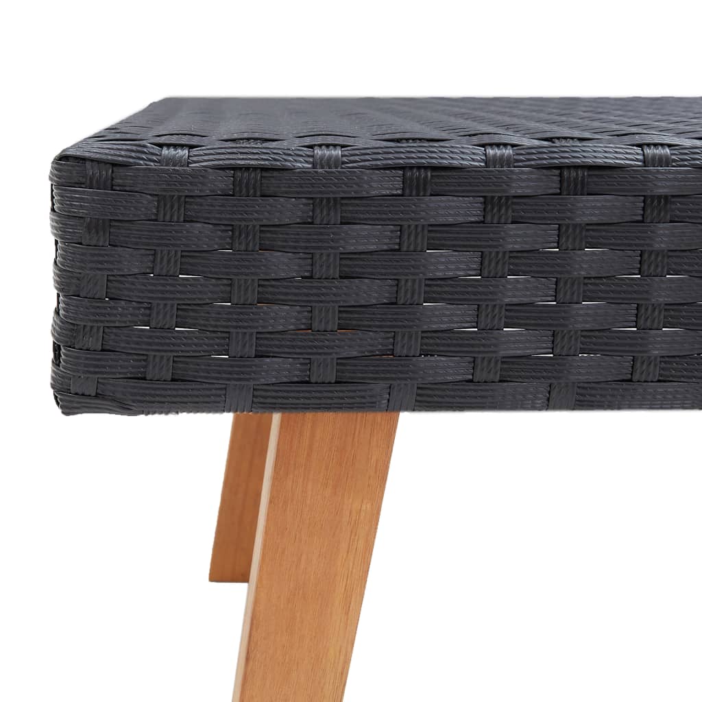 Σαλόνι Κήπου 5 Τεμαχίων Μαύρο από Συνθετικό Ρατάν με Μαξιλάρια - PAKOBAZAAR