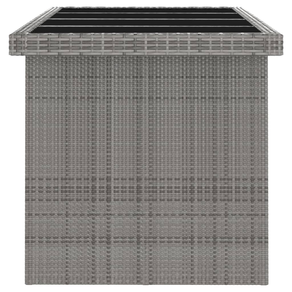 Σετ Τραπεζαρίας Εξ. Χώρου 7 τεμ. με Μαξιλάρια Γκρι Συνθ. Ρατάν - PAKOBAZAAR