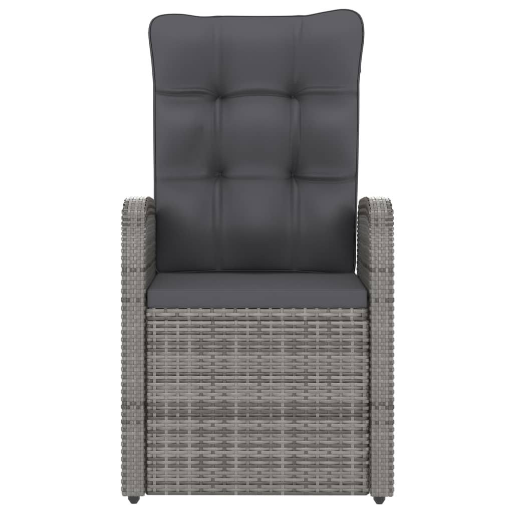 Σετ Τραπεζαρίας Εξ. Χώρου 11 τεμ. Γκρι Συνθ. Ρατάν με Μαξιλάρια - PAKOBAZAAR