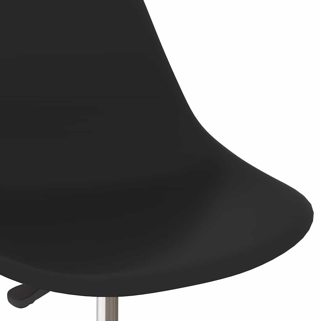 Καρέκλες Τραπεζαρίας Περιστρεφόμενες 6 τεμ. Μαύρες PP