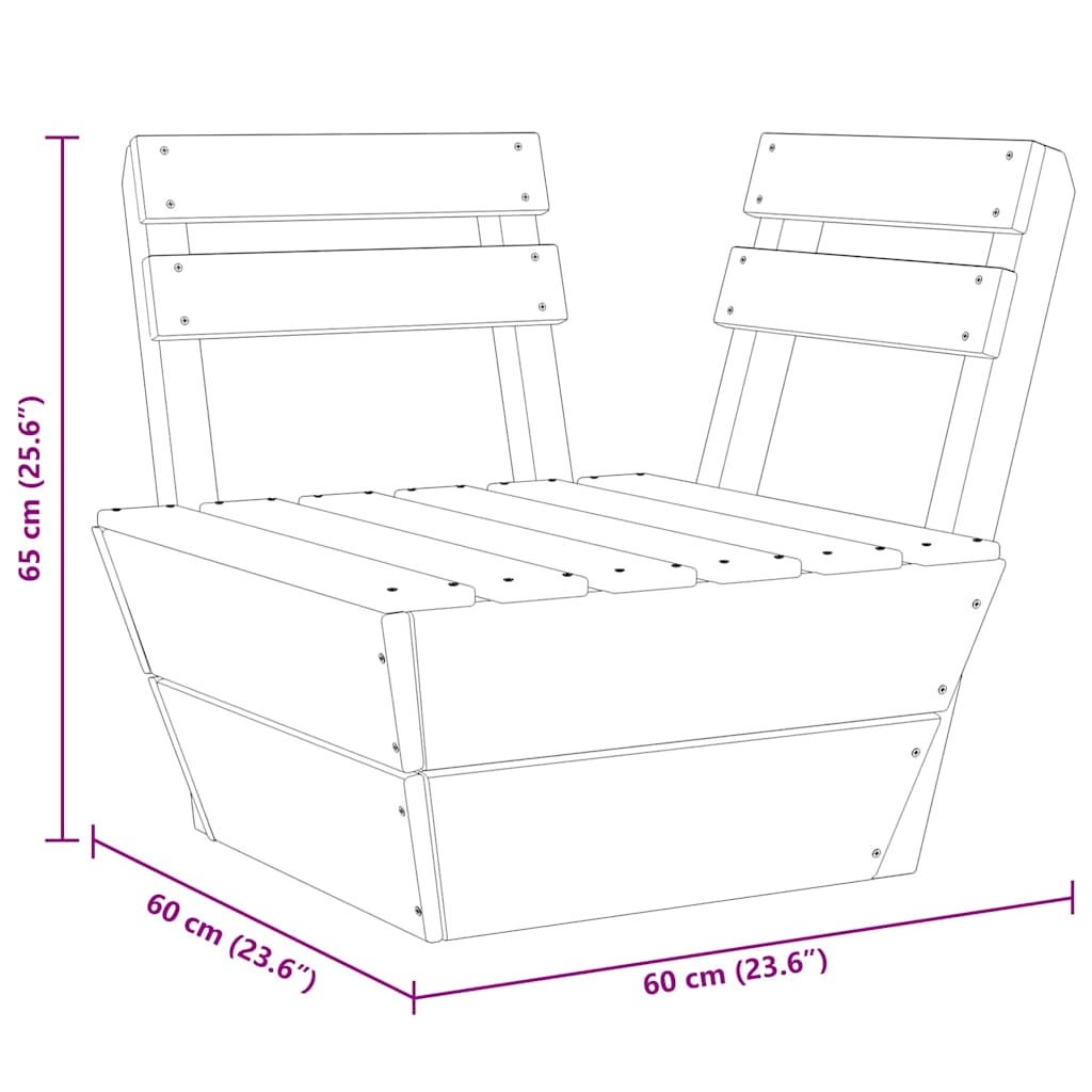 Καναπές Γωνιακός Τμηματικός από Παλέτες Εμποτ. Ξύλο Ερυθρελάτης