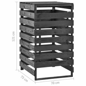 Πλαίσιο Μονό για Κάδους 70x75x121 εκ. από Βαμμένο Μασίφ Πεύκο