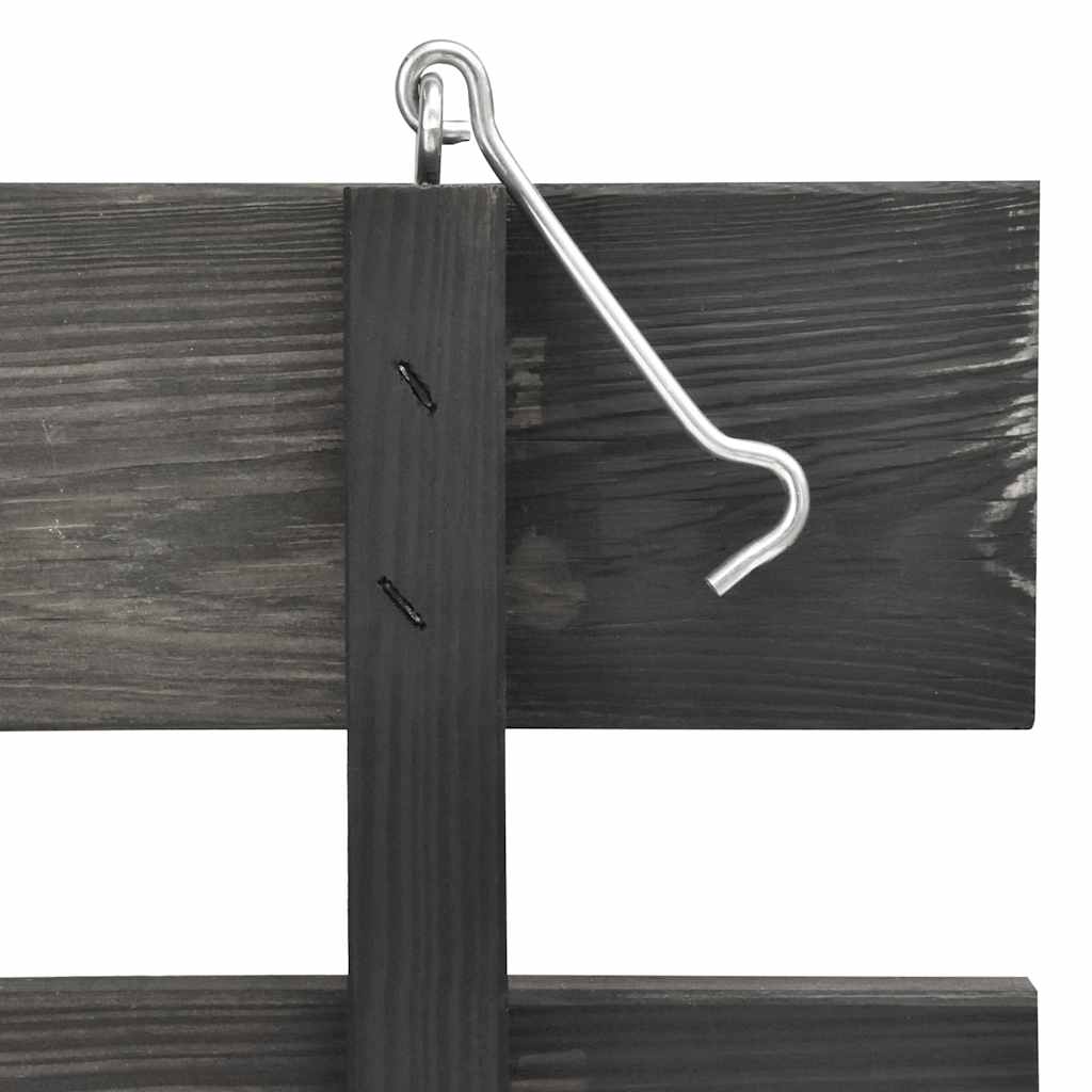 Πλαίσιο Τριπλό για Κάδους 210x75x121 εκ. Βαμμένο Μασίφ Πεύκο