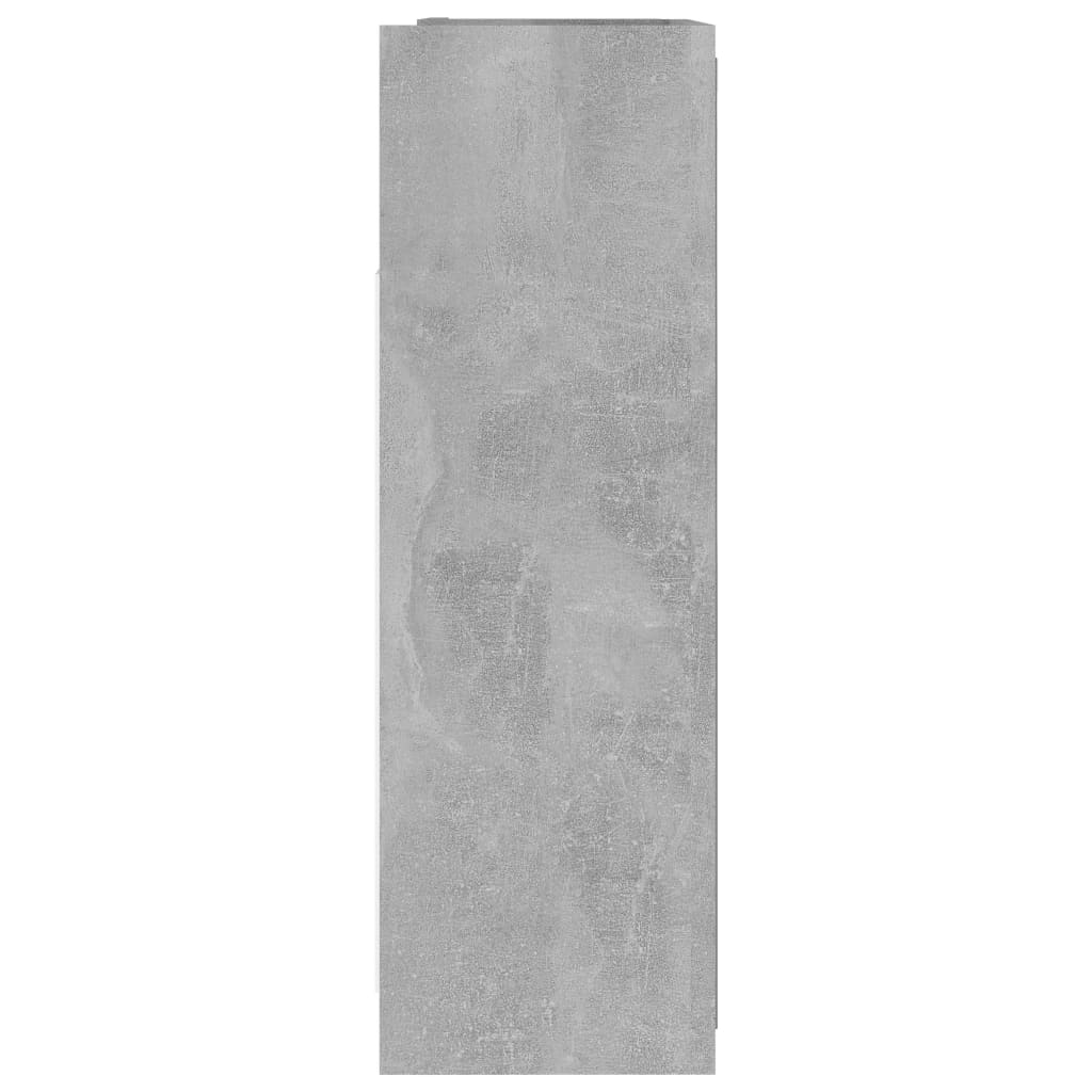 Καθρέφτης Μπάνιου Γκρι Σκυροδέματος 62,5x20,5x64 εκ Επεξ. Ξύλο