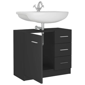 Ντουλάπι Νιπτήρα Γκρι 63x30x54 εκ. Μοριοσανίδα