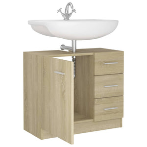 Ντουλάπι Νιπτήρα Sonoma Δρυς 63x30x54 εκ. Επεξεργασμένο Ξύλο