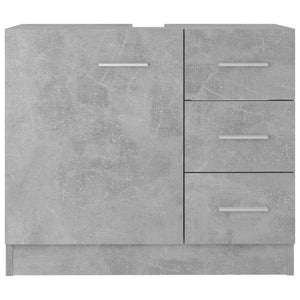 Ντουλάπι Νιπτήρα Γκρι του Σκυροδέματος 63x30x54 εκ. Επεξ. Ξύλο