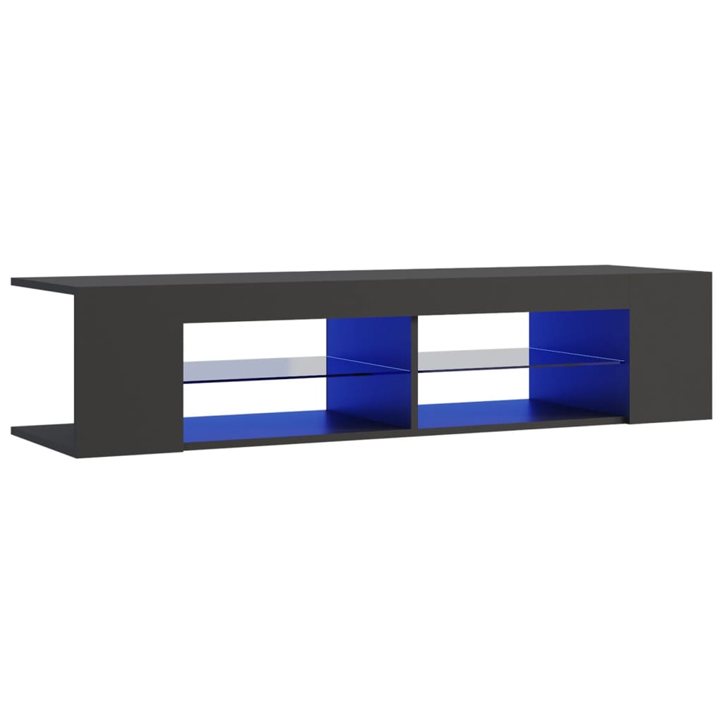 Έπιπλο Τηλεόρασης με LED Γκρι 135x39x30 εκ.
