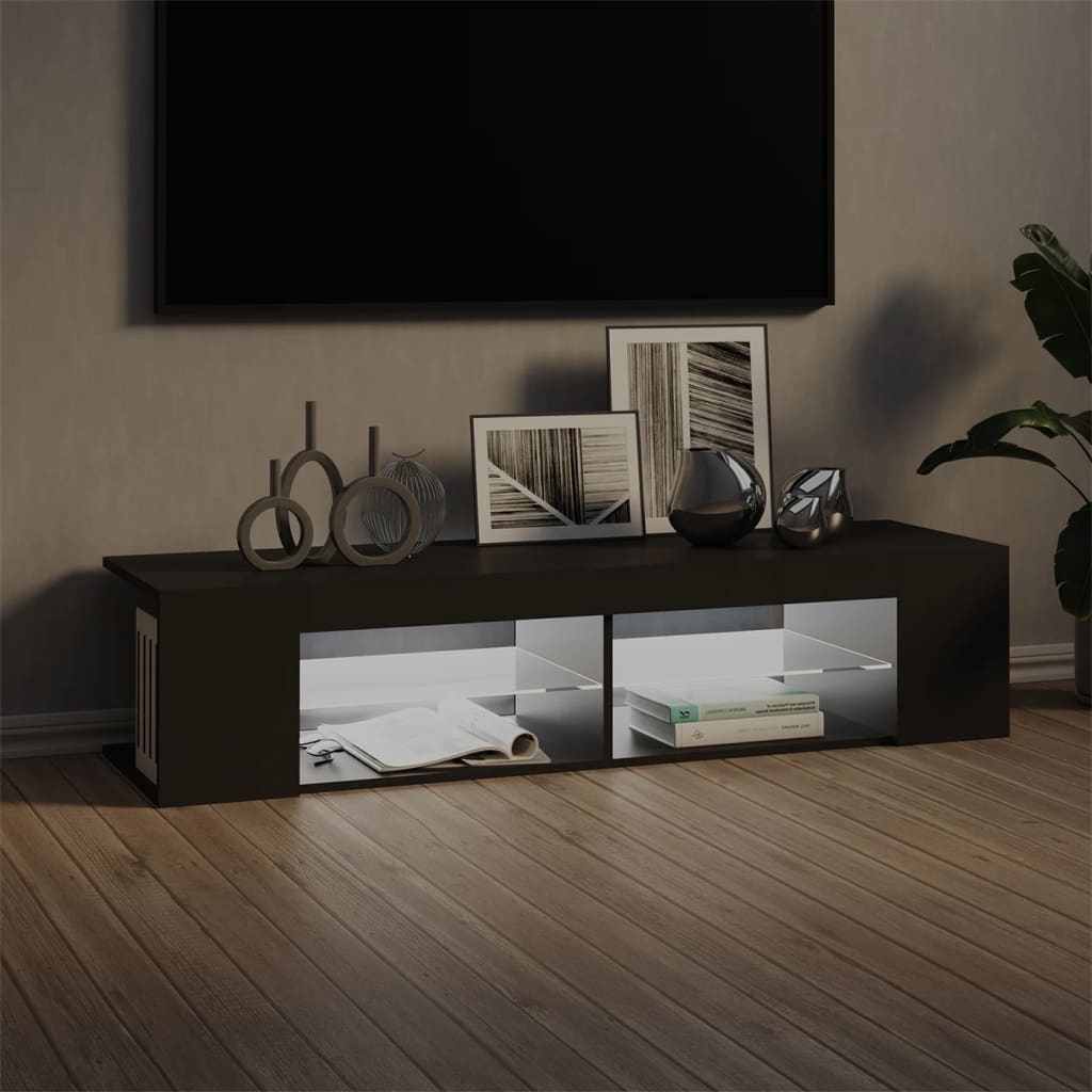 Έπιπλο Τηλεόρασης με LED Γκρι 135x39x30 εκ.