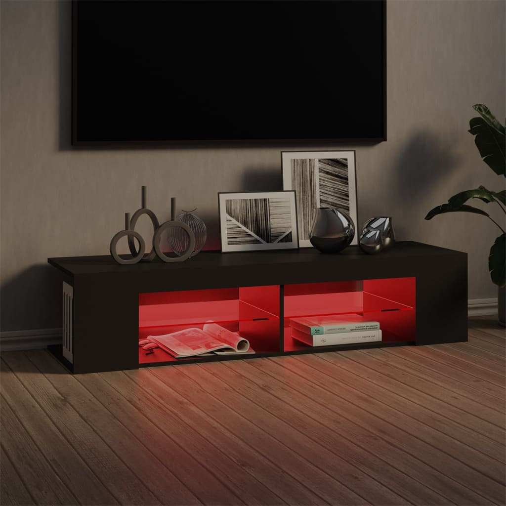 Έπιπλο Τηλεόρασης με LED Γκρι 135x39x30 εκ.