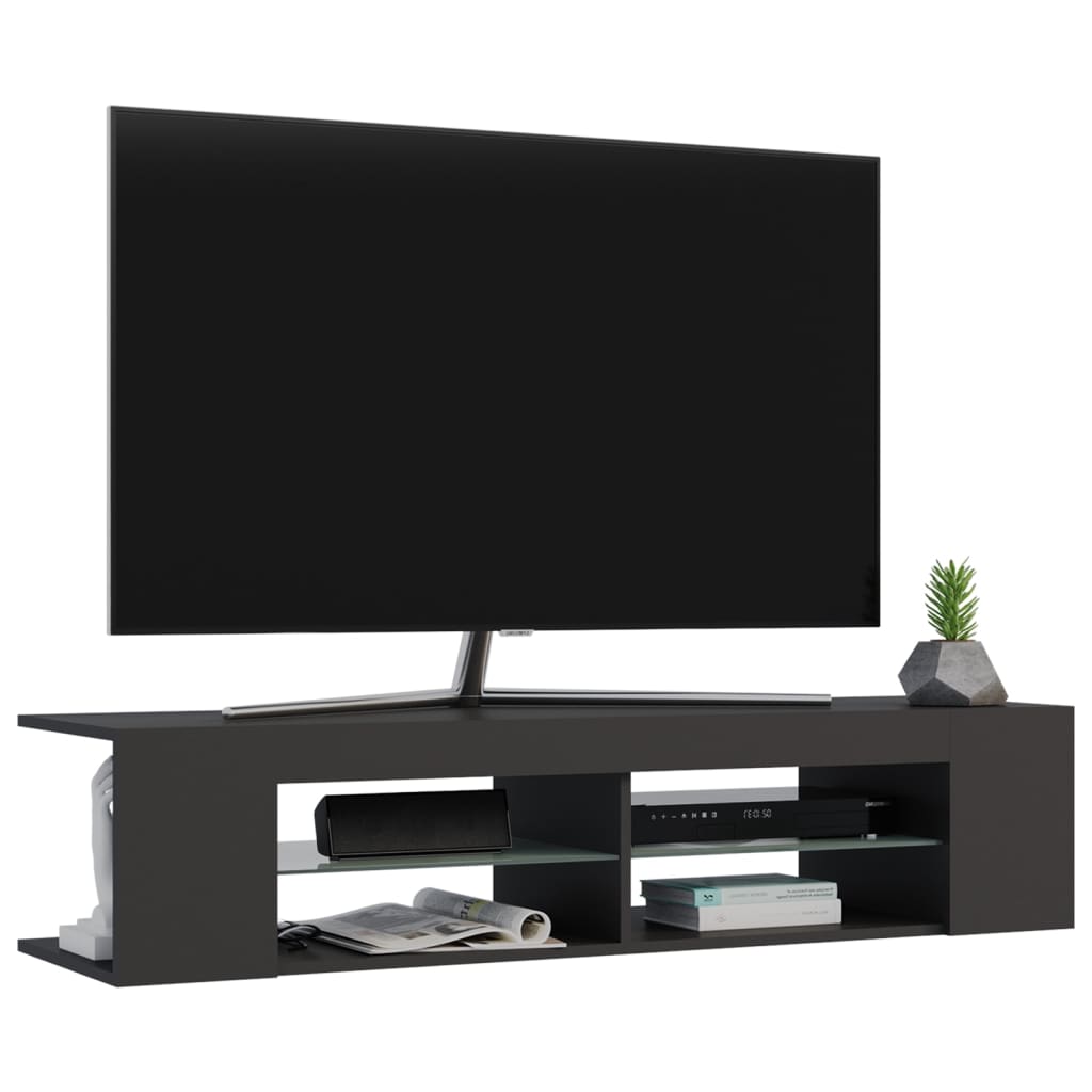 Έπιπλο Τηλεόρασης με LED Γκρι 135x39x30 εκ.