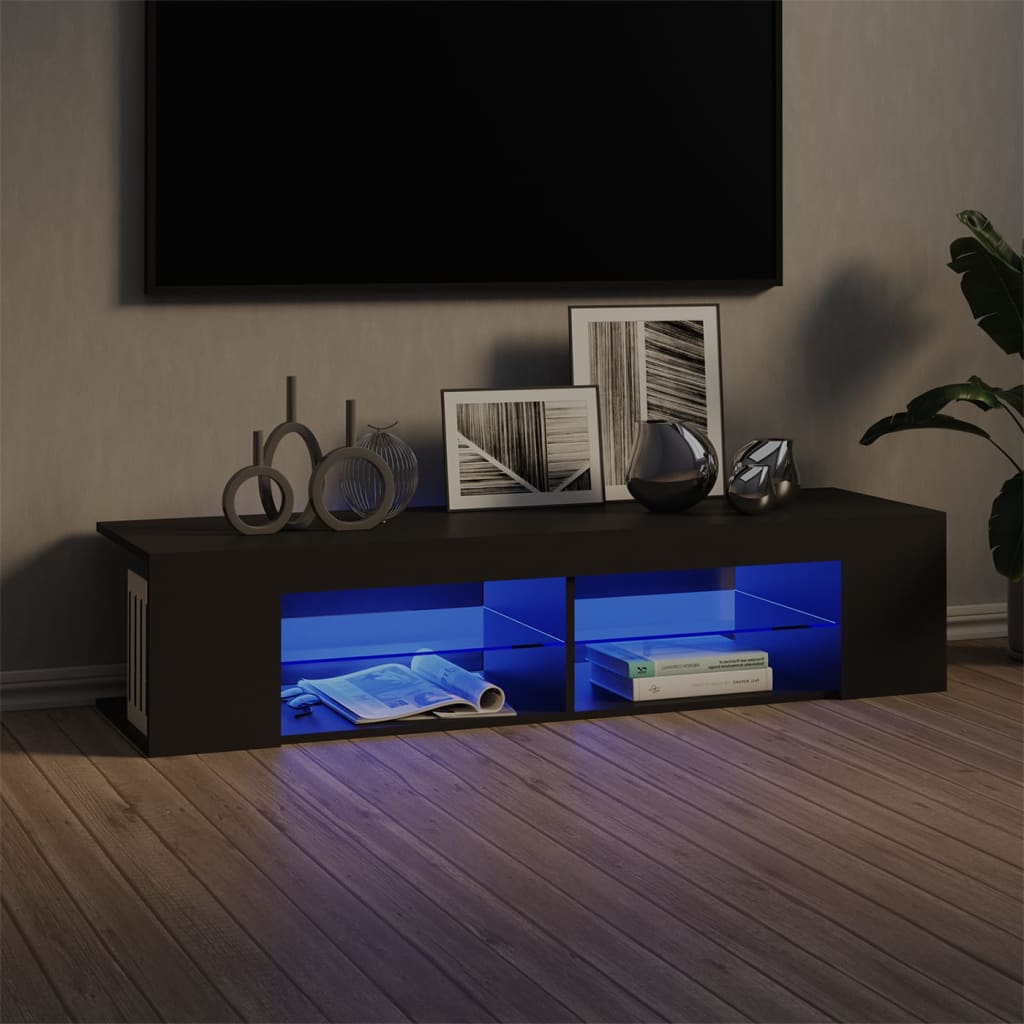 Έπιπλο Τηλεόρασης με LED Γκρι 135x39x30 εκ.