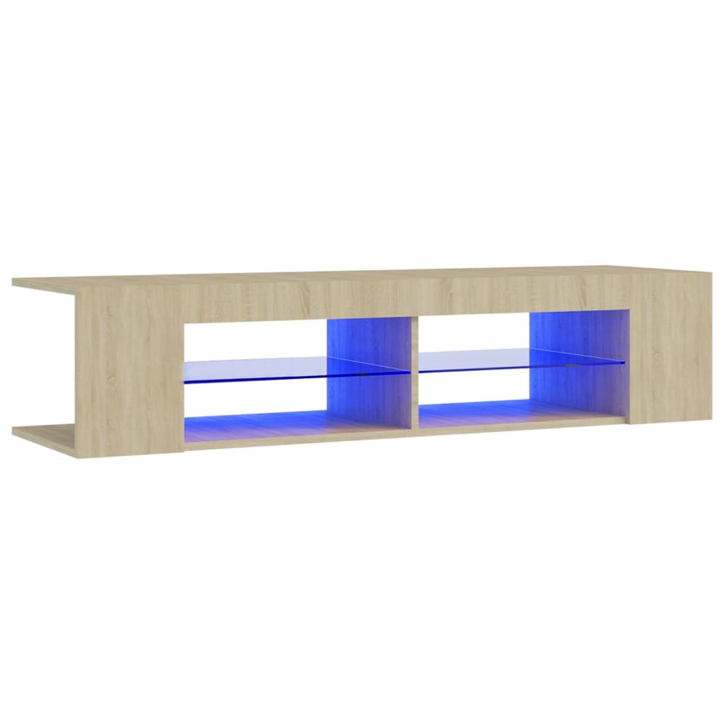 Έπιπλο Τηλεόρασης με LED Sonoma Δρυς 135x39x30 εκ. - Pakobazaar