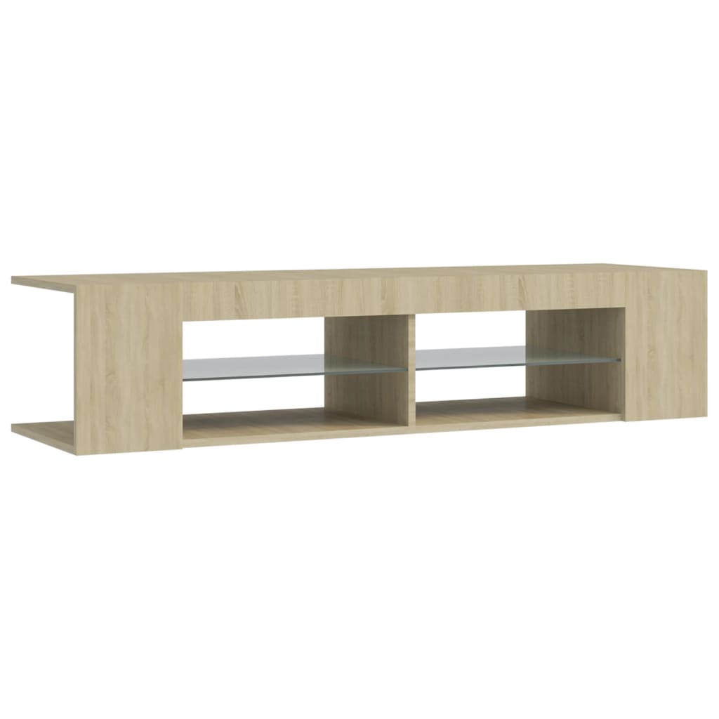 Έπιπλο Τηλεόρασης με LED Sonoma Δρυς 135x39x30 εκ. - Pakobazaar