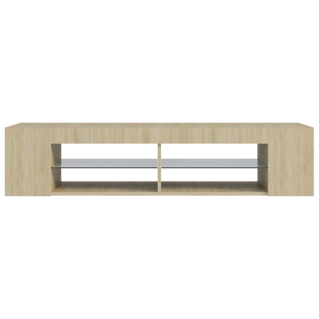 Έπιπλο Τηλεόρασης με LED Sonoma Δρυς 135x39x30 εκ. - Pakobazaar