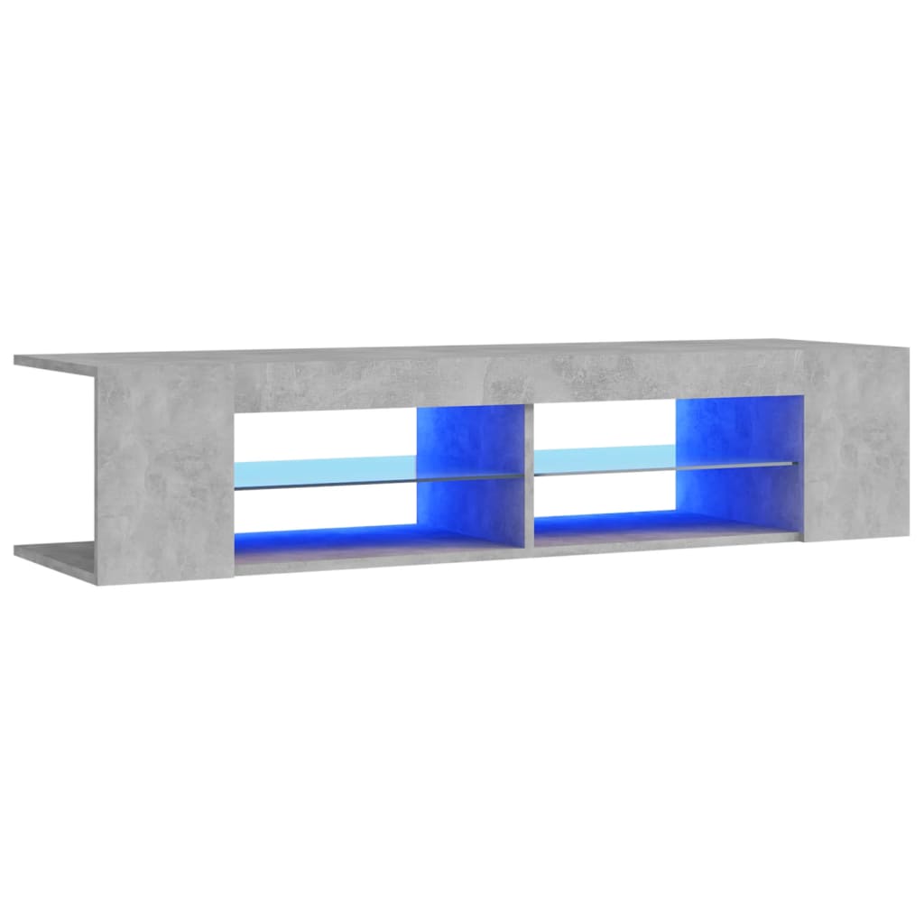 Έπιπλο Τηλεόρασης με LED Γκρι Σκυροδέματος 135x39x30 εκ. - Pakobazaar