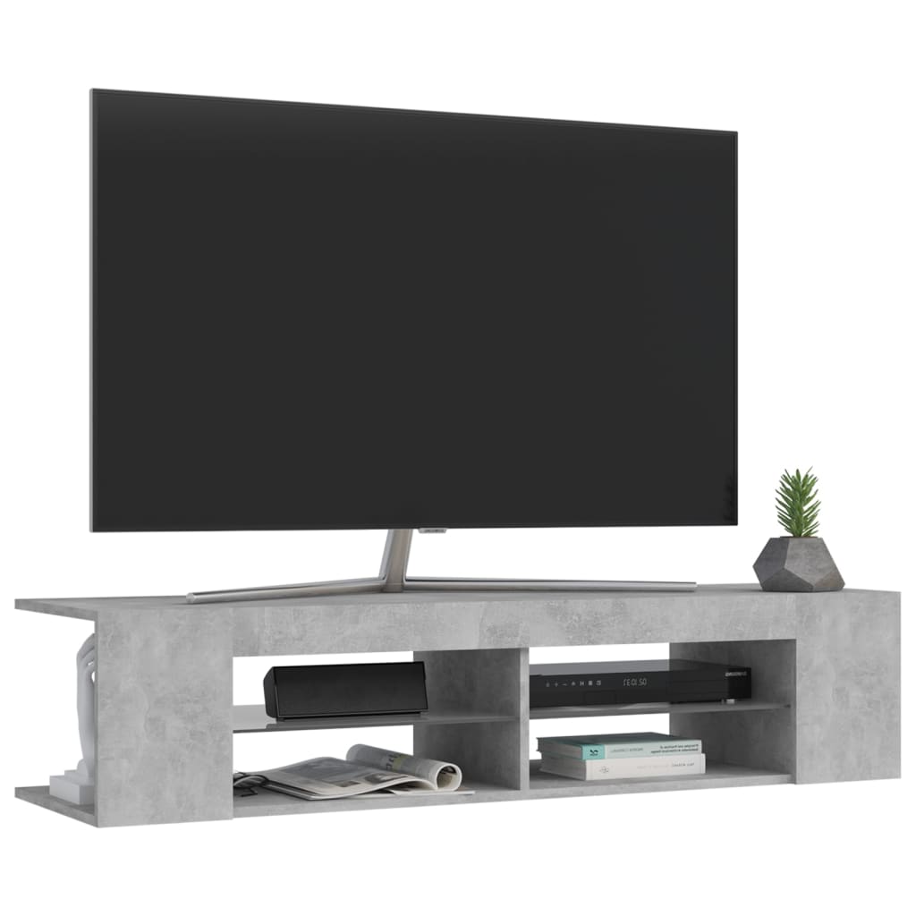 Έπιπλο Τηλεόρασης με LED Γκρι Σκυροδέματος 135x39x30 εκ. - Pakobazaar