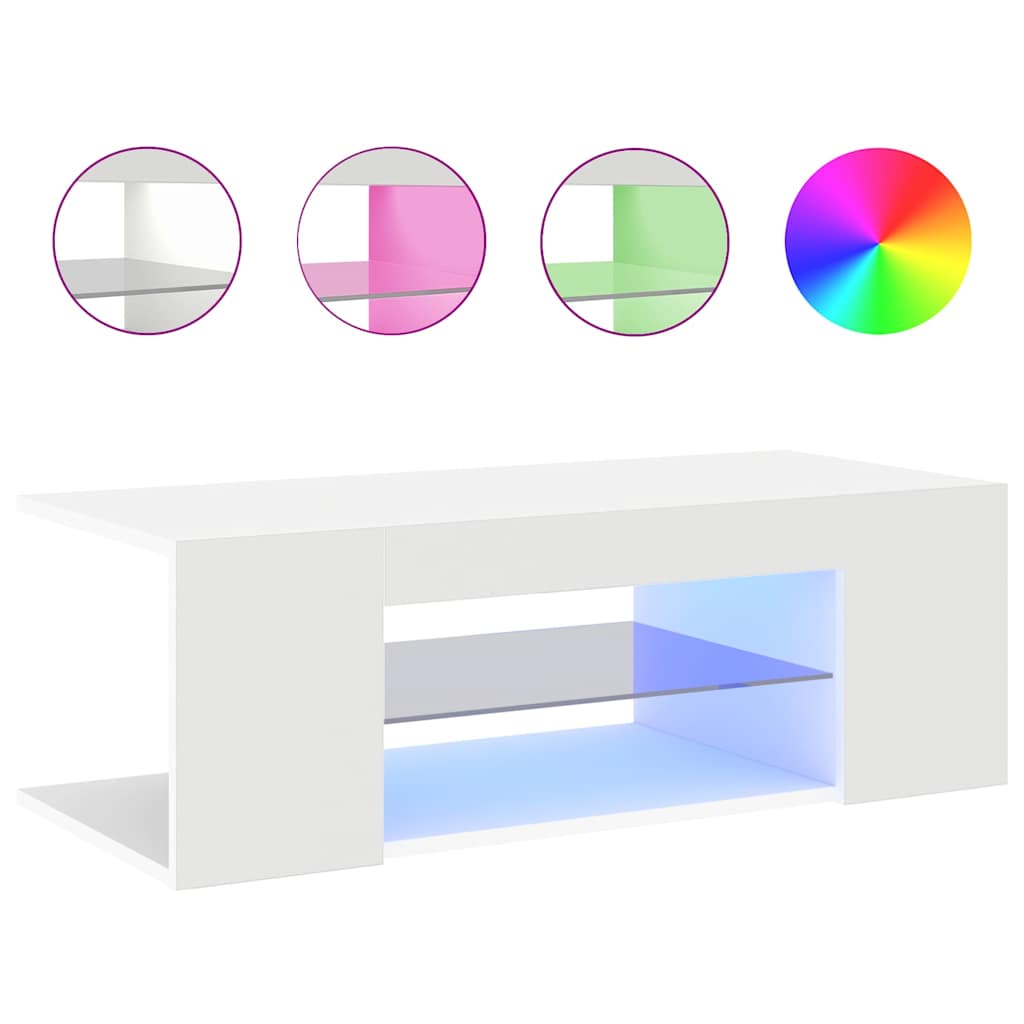 Έπιπλο Τηλεόρασης με LED Λευκό 90x39x30 εκ. - Pakobazaar