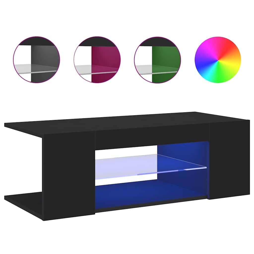 Έπιπλο Τηλεόρασης με LED Μαύρο 90x39x30 εκ. - Pakobazaar