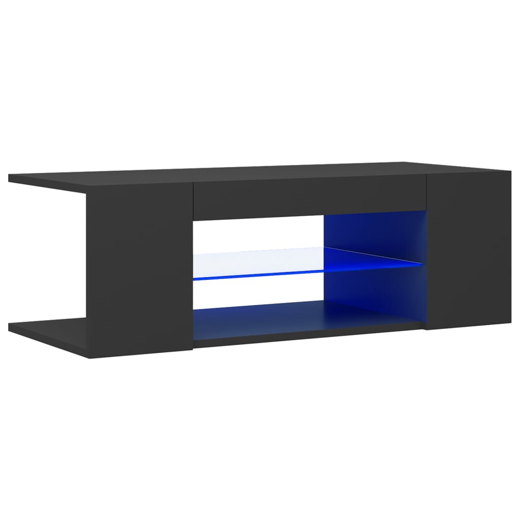 Έπιπλο Τηλεόρασης με LED Γκρι 90x39x30 εκ.