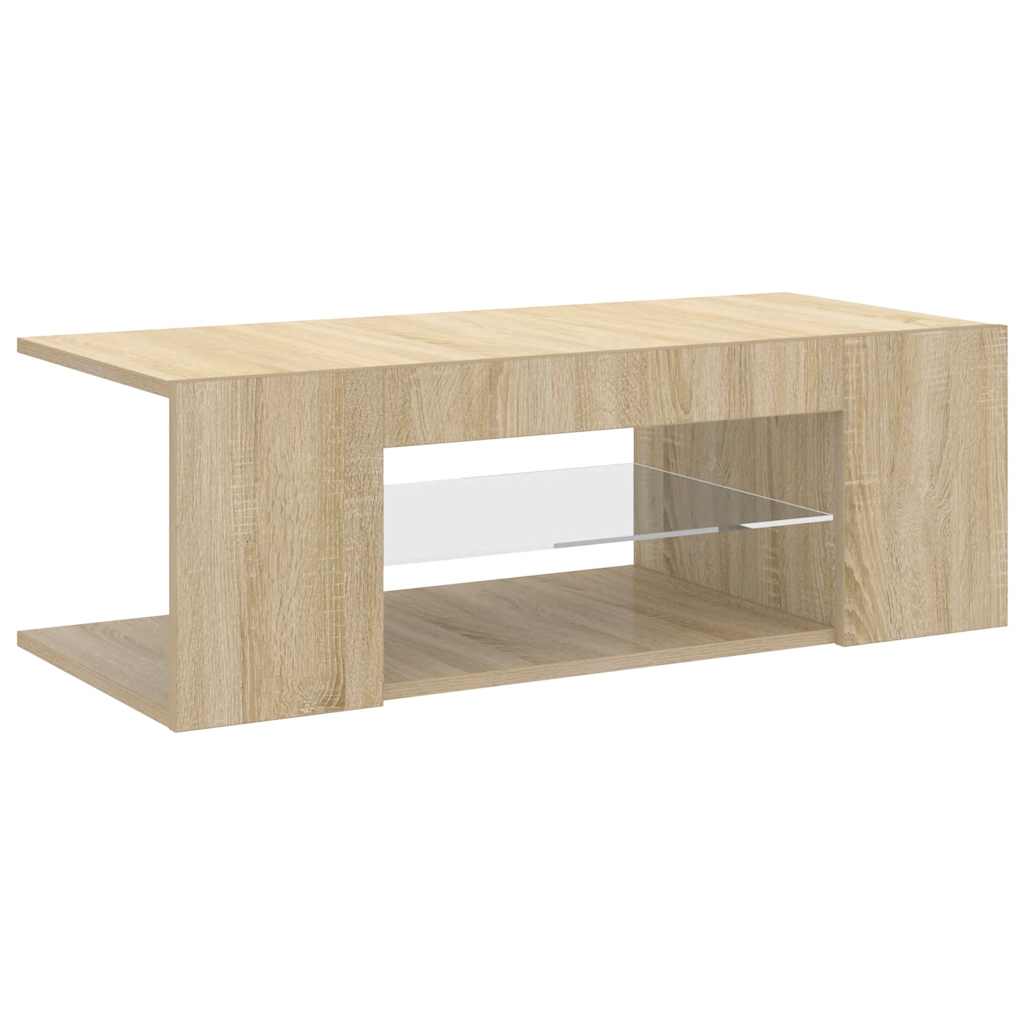 Έπιπλο Τηλεόρασης με LED Sonoma Δρυς 90x39x30 εκ. - Pakobazaar