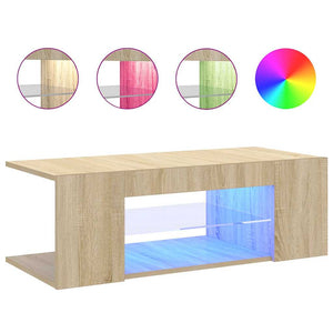 Έπιπλο Τηλεόρασης με LED Sonoma Δρυς 90x39x30 εκ. - Pakobazaar