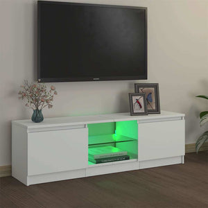 Έπιπλο Τηλεόρασης με LED Λευκό 120 x 30 x 36 εκ. - Pakobazaar