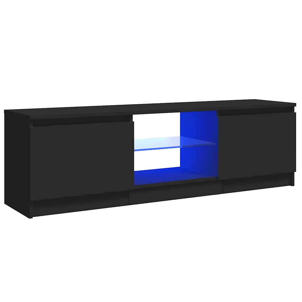 Έπιπλο Τηλεόρασης με LED Μαύρο 120 x 30 x 36 εκ. - Pakobazaar