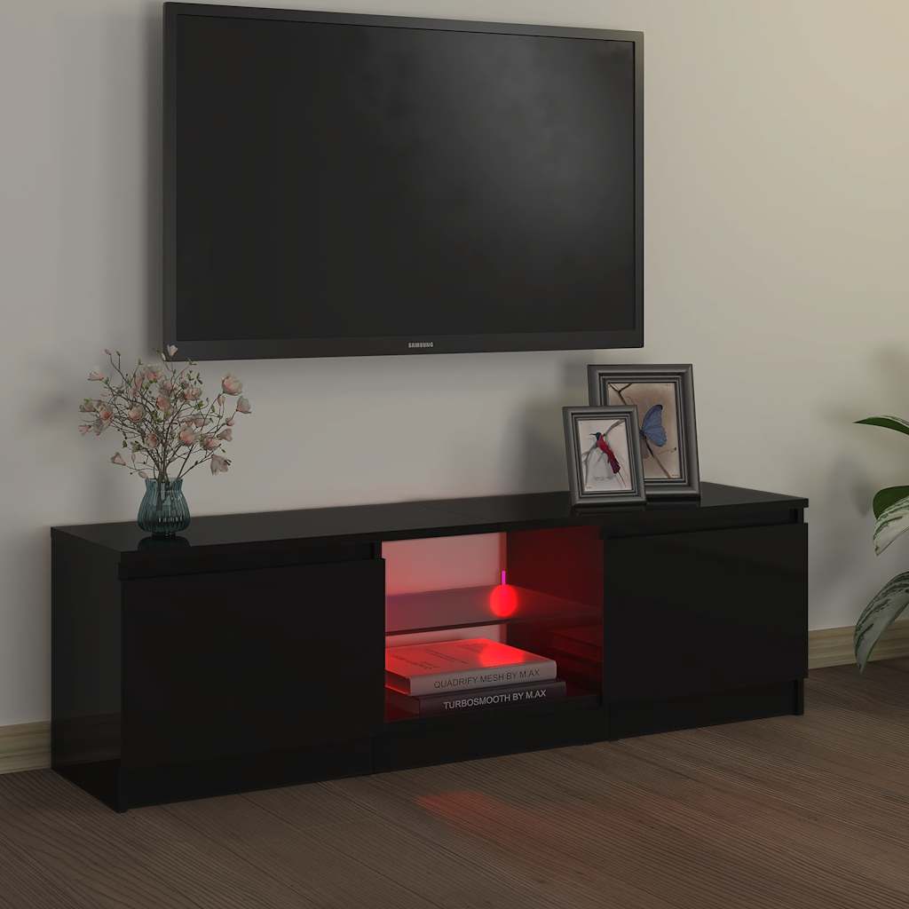 Έπιπλο Τηλεόρασης με LED Μαύρο 120 x 30 x 36 εκ. - Pakobazaar