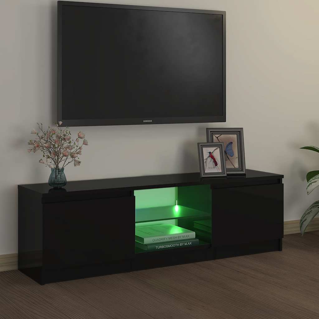 Έπιπλο Τηλεόρασης με LED Μαύρο 120 x 30 x 36 εκ. - Pakobazaar