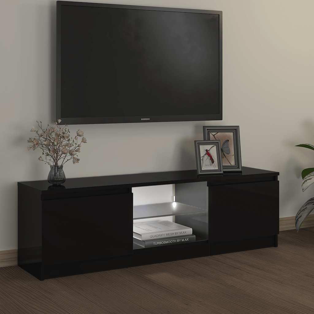 Έπιπλο Τηλεόρασης με LED Μαύρο 120 x 30 x 36 εκ. - Pakobazaar
