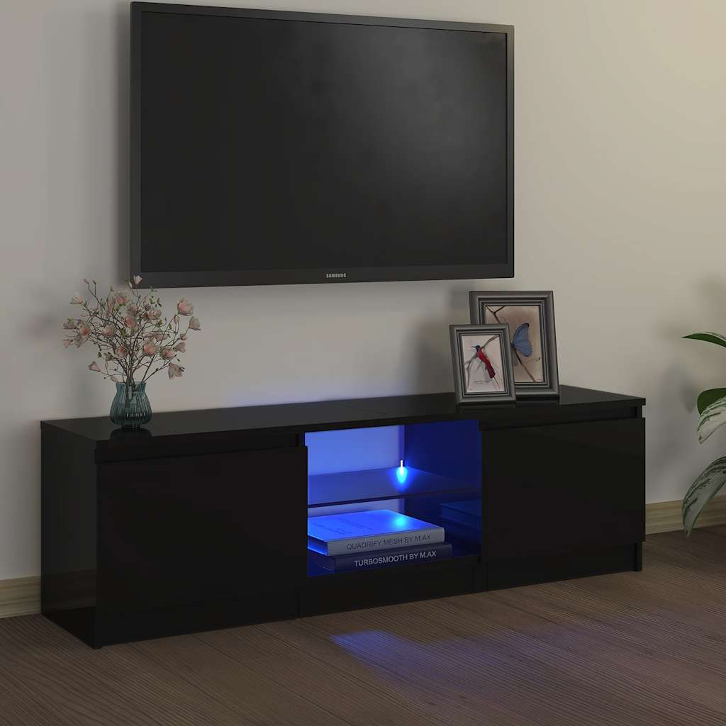 Έπιπλο Τηλεόρασης με LED Μαύρο 120 x 30 x 36 εκ. - Pakobazaar