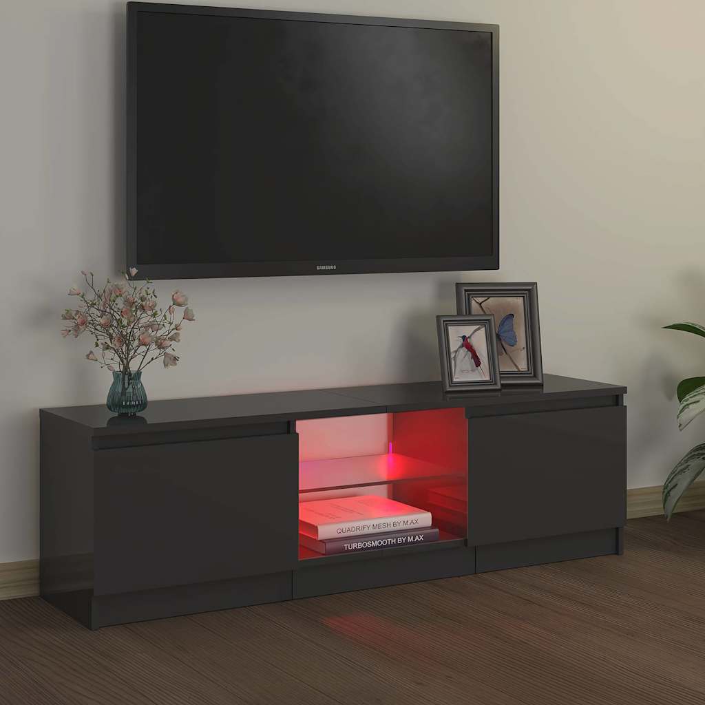 Έπιπλο Τηλεόρασης με LED Γκρι 120 x 30 x 36 εκ.