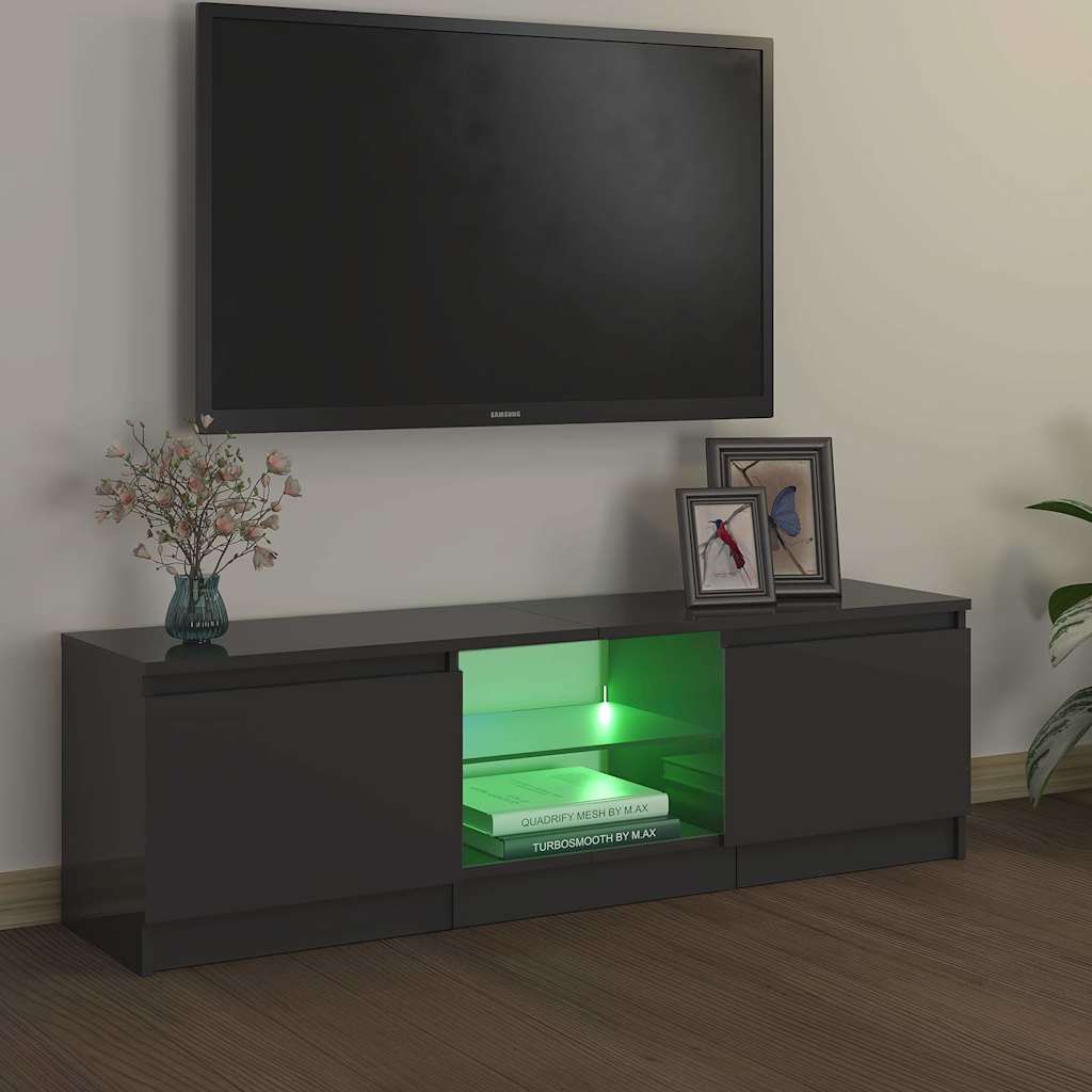 Έπιπλο Τηλεόρασης με LED Γκρι 120 x 30 x 36 εκ.