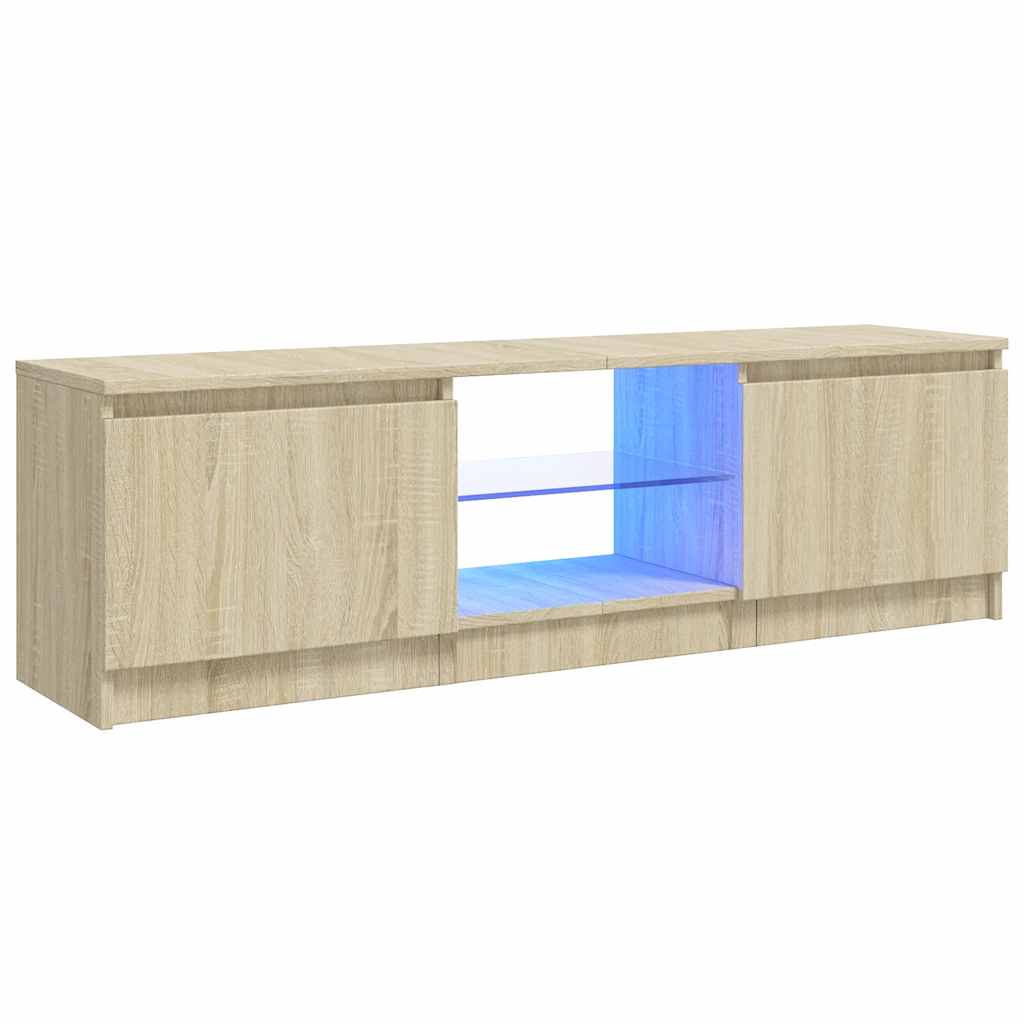 Έπιπλο Τηλεόρασης με LED Sonoma Δρυς 120 x 30 x 36 εκ. - Pakobazaar