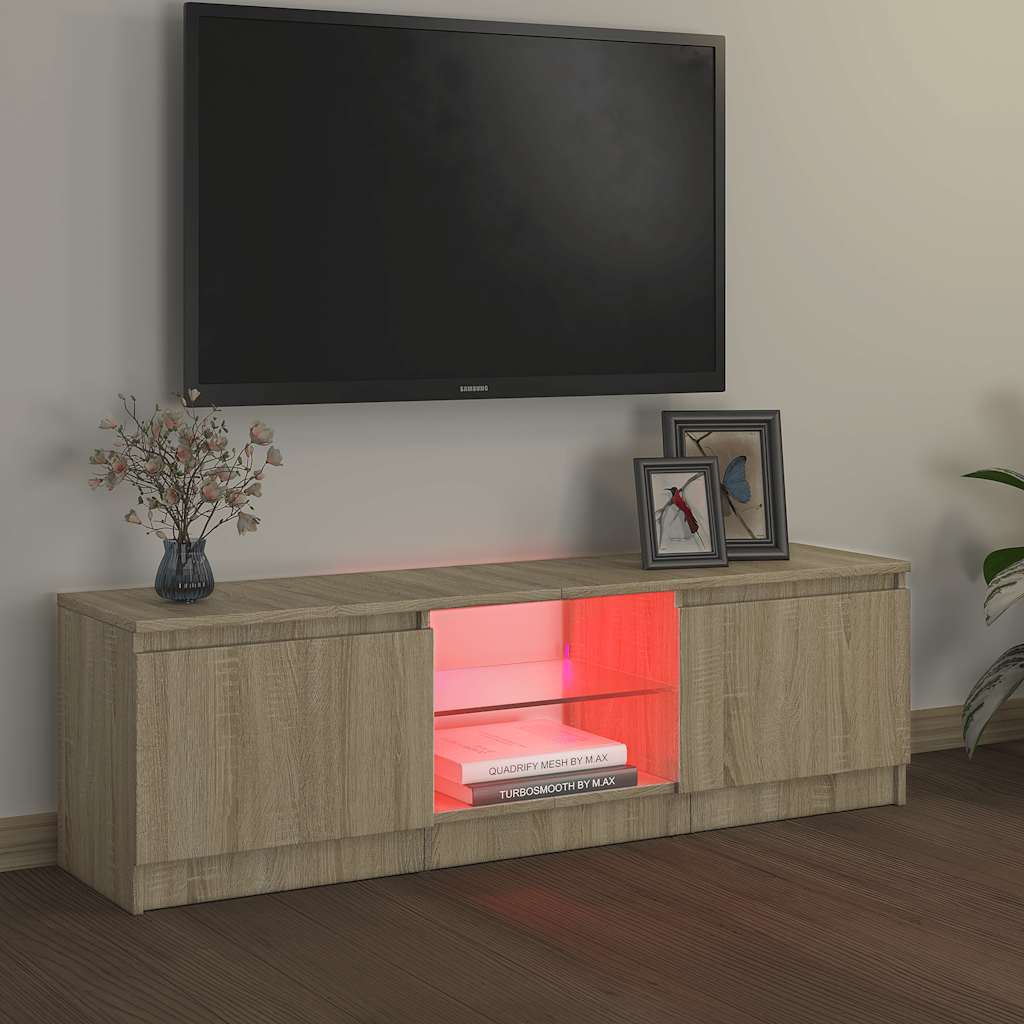 Έπιπλο Τηλεόρασης με LED Sonoma Δρυς 120 x 30 x 36 εκ. - Pakobazaar